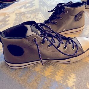 Worn Once-  size 12 Converse All Star Syde Street (padded) - grey